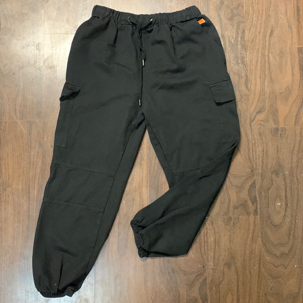 Black Cargo Joggers!